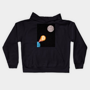 Bitcoin to the Moon Kids Hoodie